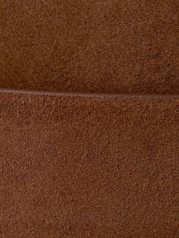 Silver Ostrich Brown Suede Soft Turquoise Belt - Image 4