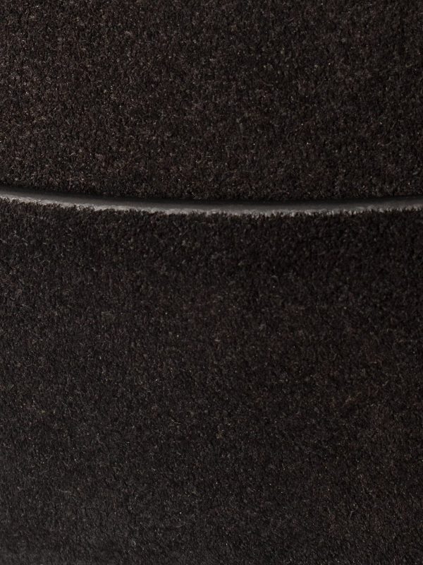 Silver Ostrich Black Suede New Mexico Belt - Image 5