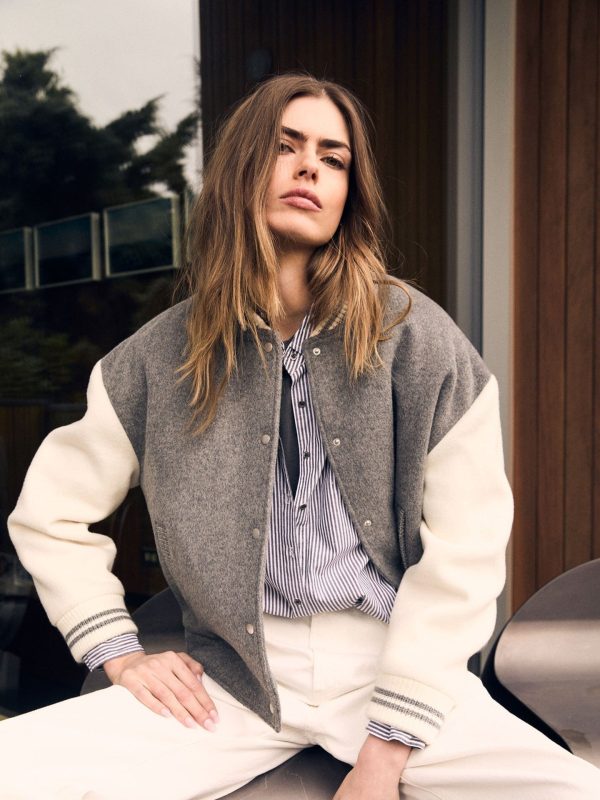 Gravel Chalk Varsity Jacket - Image 2