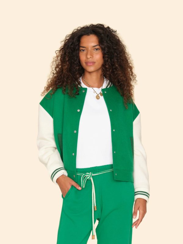 Green Chalk Varsity Jacket
