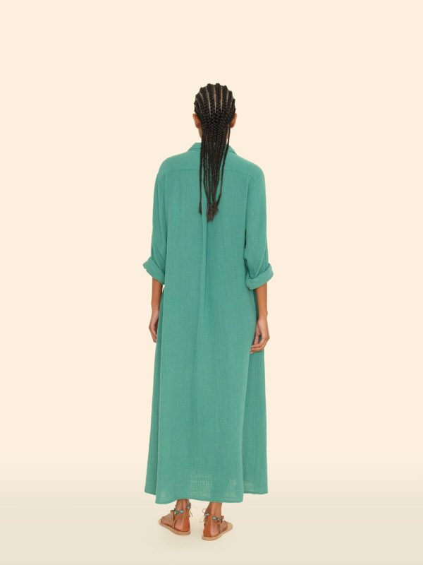 Bottle Green Boden Gauze Dress - Image 3