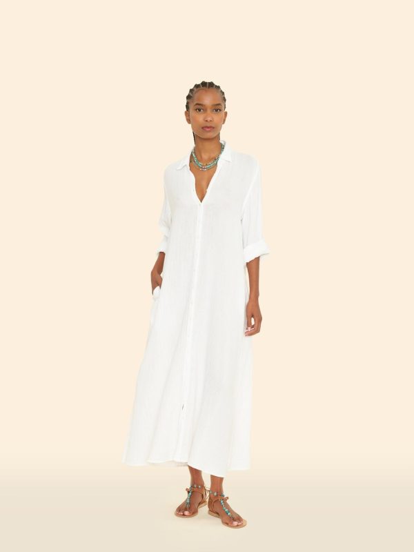 White Boden Gauze Dress