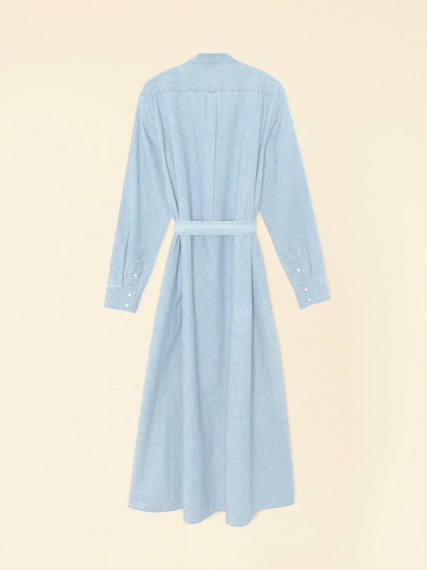 Dusty Blue Bowen Chambray Dress - Image 4