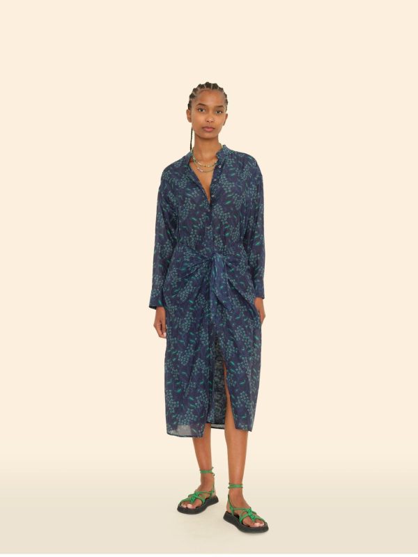 Navy Green Alana Dress