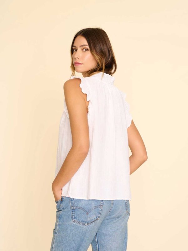 White Bex Gauze Top - Image 3