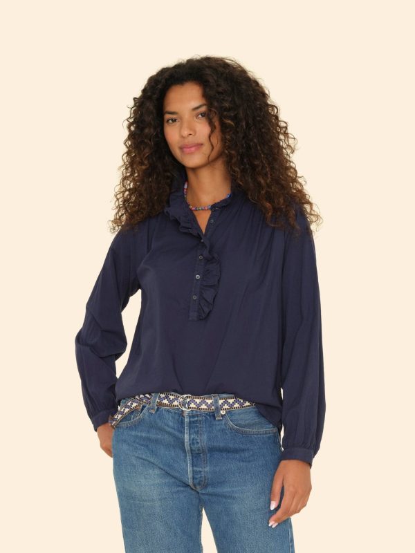 Navy Caspian Top