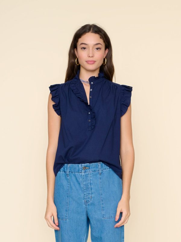 Navy Brenna Top