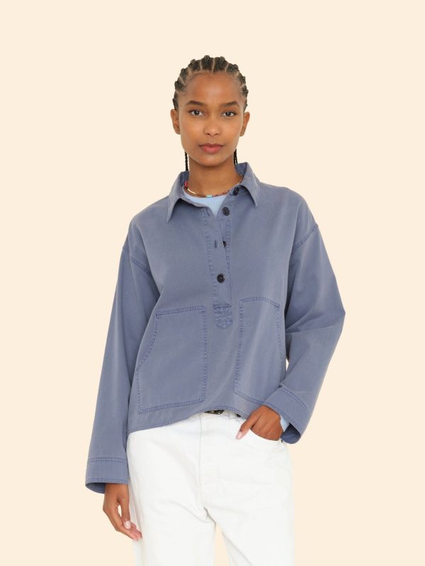 Granite Blue Grady Twill Top
