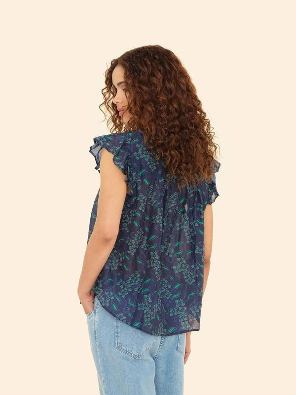 Navy Green Bria Top - Image 2