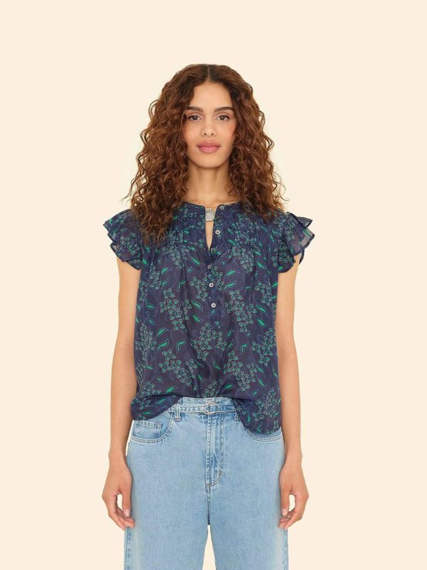 Navy Green Bria Top - Image 3