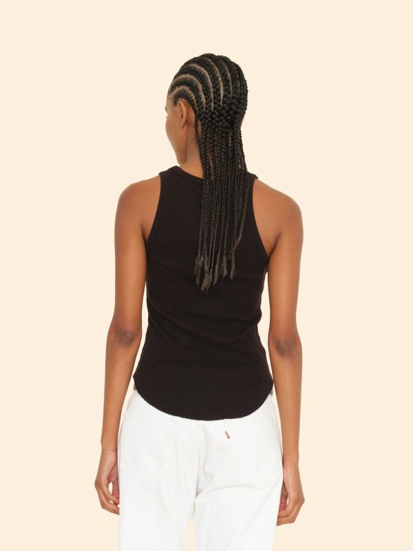 True Black Arynn Fine Rib Tank Top - Image 2