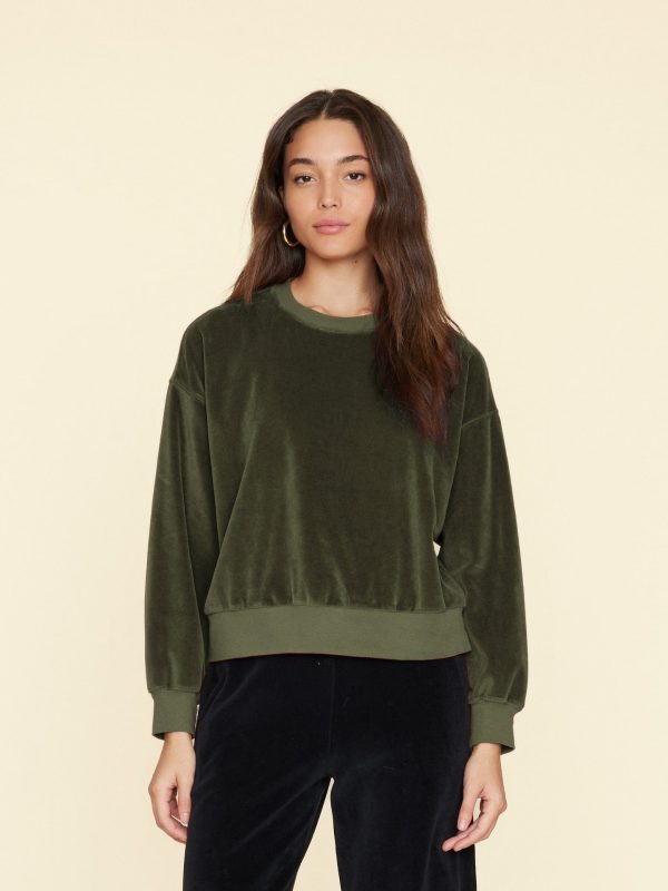 Olivine Huxley Velour Sweatshirt