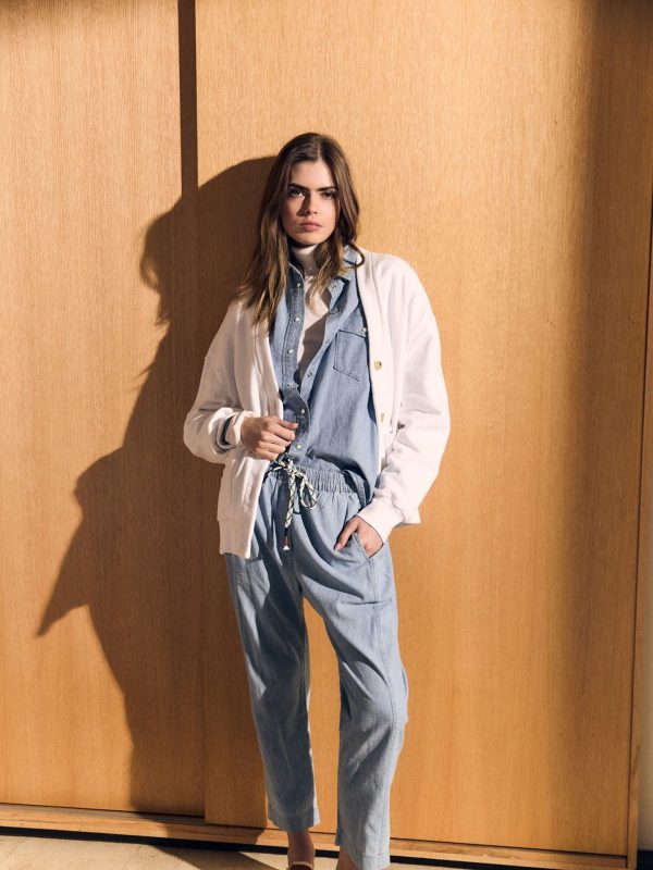 Dusty Blue Draper Pant - Image 2