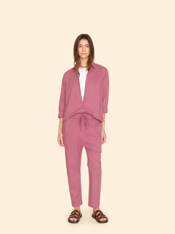 Maroon Draper Pant